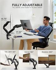 HUANUO Dual Monitor Stand, Adjustable Spring Monitor Desk Mount for 13-27 inch