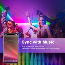 VOYOMO LED Strip Lights with Remote 10m Bluetooth Colour Changing LED Strip Lights, Music Sync, APP Control, RGB 5050 LED Lights Strip for Bedroom Home Kitchen Indoor Decorations (2X5m)