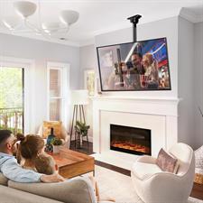 PERLESMITH PSCM2 Ceiling TV Mount for 26-65 inch Flat Screen Displays, Hanging Adjustable Ceiling TV Bracket Fits Most LCD LED OLED 4K TVs, Pole Ceiling Mount Holds up to 110lbs, Max VESA 400x400mm