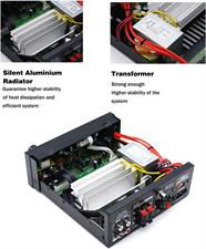 KS-33BT 500W+500W 2CH Bluetooth Power Amplifier, 2xMic Input Digital Audio Player Home Stereo HIFI USB Memory Card Aux FM Amplifier