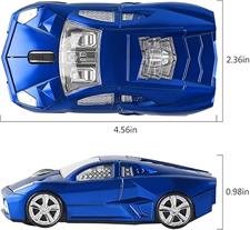 FIRSTMEMORY Wireless Car Mouse, 2.4G Cool Sport Race Car Shaped Mouse Wireless Optical Car Computer Mouse,1600 DPI for PC Laptop Desktop (Blue) Brand: Sunffice