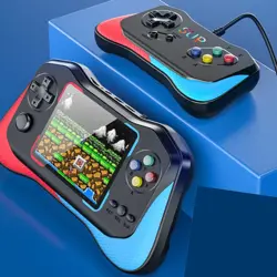  Q12 500 in 1 Retro Mini Portable Game Box 3.5 Big Display Game Player Sup Game 8 GB with Super Mario, F1 Race, Super Contra, Adventure Island, Pac Man, etc... (Blue, Red)