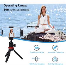 BOYA BY-V1 Wireless Lavalier Microphone for iPhone Plug Play External Lightning Mic Clip on Lapel Mic for Video Recording YouTube Live Streaming