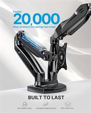 HUANUO Dual Monitor Stand, Adjustable Spring Monitor Desk Mount for 13-27 inch