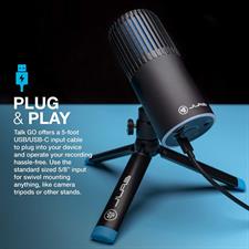 Lab Talk Go USB Microphone | USB-C Output | Cardioid or Omnidirectional | 96k Sample Rate | 20Hz - 20kHz Frequency Response | Volume Control and Quick Mute | Plug and Play