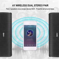 AY Portable Bluetooth Speaker 30W, IPX7 Waterproof Speaker with Louder Stereo Sound & Richer Bass, TWS, Microphone, Durable Wireless Speaker 24H Playtime for Outdoors,Camping, Beach,Travel,Home Party.