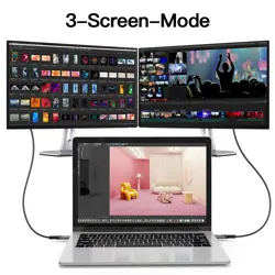 POSUGEAR USB C to HDMI Cable 2M 4K@60Hz, Type C Thunderbolt 3 to HDMI Cable Compatible with TV, Smartphones, Laptops, MacBook Pro/Air, iPad Pro, Surface Pro, Dell XPS, Samsung Galaxy, Huawei, etc(2M)