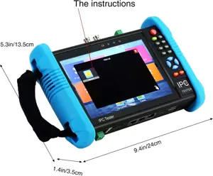 7" IPS Touch Screen 4K H.265 IP Camera Tester - IPC-9800 Plus, CCTV, CVBS, Analog Tester, Built-in WiFi, POE, HDMI, RJ45 TDR, Dual Window, 8GB TF Card, Firmware