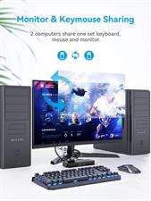 SOOMFON Kvm Switch Hdmi 2 Port- Hotkey USB Kvm Switches for 2 Computers Share Monitor Keyboard Mouse and Printer, Support Uhd 4K@30Hz for Laptop Pc