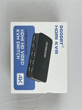 DGODRT HDMI USB KVM Switch 2 Port Selector Box for 2 Computers Share Keyboard Mouse Printer and 1 HD 4K Monitor, 2 KVM Cables 