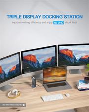 Baseus 17-in-1 USB C Docking Station to Cast on 3 Monitors with 100W PD USB-C Port