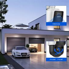 HIKVision PTZ Camera Compatible DS-2SE3C404MWG-E/14 TandemVu 4MP+4MP Dual Lens Security Cameran 4X POE PTZ Network Camera 2.8 to 12 mm Lens and Color Vu Bullet Camera 2.8mm Lens 