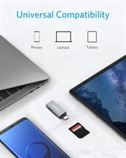 Anker SD Card Reader, 2-in-1 USB C Memory Reader for SDXC, SDHC, SD, MMC, RS-MMC, Micro SDHC Card, and UHS-I Cards
