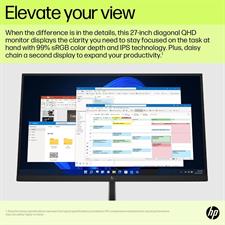 HP 27" E27u G5 QHD 2K Monitor w/Anti-Glare, Flicker Free, Height/Tilt/Swivel/Pivot adjustments, HDMI, DP, & Dockztorm USB Port (Used)