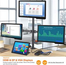Surface Pro Dock for Surface Pro 4/Pro 5/Pro 6 USB Hub Docking Station with Gigabit Ethernet, 4K HDMI VGA DP Display, 3xUSB 3.0, Audio Out, USB C, SD/TF Card Slot Combo Dock Only for Surface Pro 4/5/6