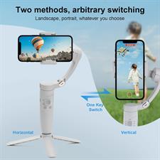 Gimbal stabilizer for Smartphone, M1 Handheld Foldable 3-Axis Gimbal with Tripod, Face Tracking Anti Shake Phone Stabilizer for Video Recording, Vlogging