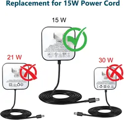 15W Power Adapter for Echo, Dot 3rd & 4th Gen, Kids Edition, Show 5, Spot, and Fire TV Cube, 5Ft AC Adapter (UK PLUG) (Used)