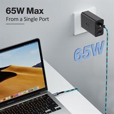 Samsung 65W 3-Port Super Fast Charging Wall Charger, GaN Adapter for Samsung Galaxy S24 Ultra/S24/S24+/S23 Ultra/S23/S23+/S22/S22 Ultra/S22+/S21 Ultra/S20 Ultra/Note 20/Z Fold 3/ laptops (White)