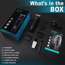 VGR V-937 Hair Trimmer Professional Hair Clipper Cordless Hair Cutting Machine Rechargeable Haircut Electric Clipper for Men 