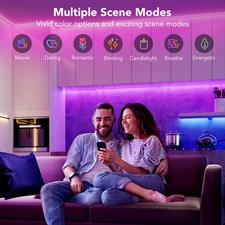 Govee Smart LED Strip Lights, 50ft WiFi LED Lights with App Control, LED Lights for Bedroom, Living Room, Home, Party, 64 Scenes and Music Sync, Work with Alexa and Google Assistant, 2 Rolls of 25ft
