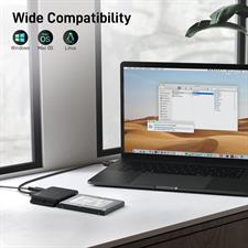 FIDECO SATA/IDE to USB 3.0 Adapter, Hard Drive Adapter Cable Converter for Universal 2.5/3.5 Inch IDE HDD, 2.5 Inch SSD, 5.25-Inch DVD-ROM/CD-ROM/CD-RW/DVD-RW/DVD+R