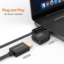 CableCreation USB C to HDMI Mini Adapter, Portable Type C to HDMI Female 4K Aluminum Converter, Thunderbolt 3 Compatible for MacBook Pro 2019/2018,Galaxy 22 Ultra,S9/8,Surface Book 2, XPS 13, Black