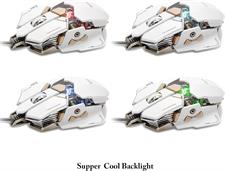 Gaming Mouse 4000 DPI Wired Optical Mouse, 4 Colors LED Adjustable Breathing Light, 10 Buttons Ergonomic Gaming Mouse for PC/Computer/Mac