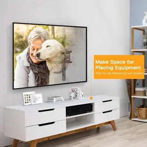 Perlegear PGPIMTK1 26-60 inch TVs up to 52kg, Sturdy Tilt TV Bracket with VESA 75x75-400x400mm, 55 Inch Slim Wall Mount with Safe Pull Strings