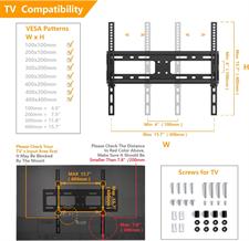Rfiver UT1002 Universal Table Top TV Stand - Swivel TV Stand Base for 26-55 inch LCD/LED/OLED/Plasma TVs with Bracket Height Adjustable Max. VESA 400x400mm up to 40KG1