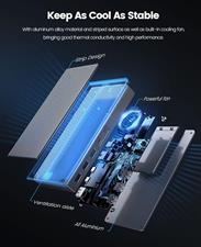 ORICO Thunderbolt 3 Dock 9-in-1 Dual M.2 NVMe/NGFF Enclosure, ORICO USB C Docking Station 40Gbps, 8K@60Hz Display or 4K@60Hz Dual Display, 60W Charging Power for Laptop, 15W for Smartphone