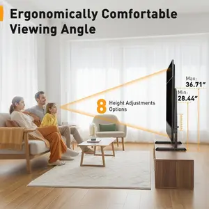Perlegear PGTVS20 Universal TV Stand Legs for 37–90 inch TVs up to 150 lbs | 8 Height Adjustable, TV Legs Replacement Suitable for Soundbar, Max VESA 800 x 500mm,Livingroom & Bedroom