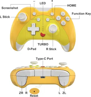 KINGEAR Controller for Nintendo Switch,  Wireless Game Controllers with Six Gyro Axis, N-S/ Android/ Windows/ PC/ P3