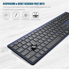 Ultra Slim Wireless Multimedia Keyboard KG9013 and Mouse G3180E  Silent, 2.4GHz for Computer, Desktop, PC, Notebook, Laptop (BLACK)