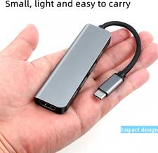 USB C Hub 5 in 1 Extension hub, USB-c Interface Multifunction Adapter with 4K HDMI, 2 USB 3.0 Ports and 2 USB-c, Compatible with Laptop, MacBook, iPad, Mac Mini and More Type C Devices