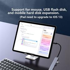 USB C Hub 7-in-1, Type-C Hub to HDTV 4K@30Hz, USB 3.0/2.0 Port and USB-C Port, PD100W Charging Port, SD/TF Card Reader, Compatible with USB C Laptop and Other Type-C Devices