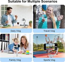 Gimbal stabilizer for Smartphone, M1 Handheld Foldable 3-Axis Gimbal with Tripod, Face Tracking Anti Shake Phone Stabilizer for Video Recording, Vlogging