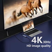 USB C Hub 7-in-1, Type-C Hub to HDTV 4K@30Hz, USB 3.0/2.0 Port and USB-C Port, PD100W Charging Port, SD/TF Card Reader, Compatible with USB C Laptop and Other Type-C Devices