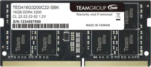 TEAMGROUP Elite DDR4 16GB Single 3200MHz PC4-25600 CL22 Unbuffered Non-ECC 1.2V SODIMM 260-Pin Laptop Memory Module Ram Upgrade
