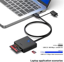BENFEI 4in1 USB USB-C to SD Micro SD MS CF Card Reader Adapter