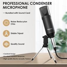 PALOVUE Audio Interface Mixer with Microphone 3.5mm, DSP Chips Digital Mixer with Sound Effects Podcast Equipment for Phone PC Music Recording Live Streaming, iLiving