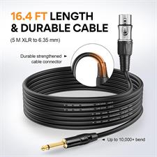 OneOdio ON55 Wired Karaoke Microphone w/ 16.4ft XLR Cable, Mic Clips, Metal Female, ON/Off Switch - Vocal Dynamic Mic for Singing, Speech, Wedding, Outdoor Activities - Cord Handheld