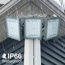 STASUN LED Flood Light, Dusk to Dawn, 300W 27000LM Ultra Bright Outdoor Lights with 3 Heads Adjustable 320 Degree Wide Angle, 6000K, IP66 Waterproof