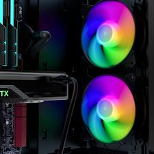upHere 120mm Silent RGB Case Fan Adjustable Colorful Computer Cooling Fans,5-Pack