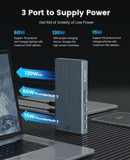 ORICO Thunderbolt 3 Dock 9-in-1 Dual M.2 NVMe/NGFF Enclosure, ORICO USB C Docking Station 40Gbps, 8K@60Hz Display or 4K@60Hz Dual Display, 60W Charging Power for Laptop, 15W for Smartphone