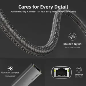 WALNEW USBC to RJ45 Lan Adapter, Gigabit Cat Network Cable Converter to Type C Thunderbolt 3 for Mac,MacBook Pro/Air,iPad 10th,Dell XPS,Chromebook,Surface,Samsung Galaxy Tab