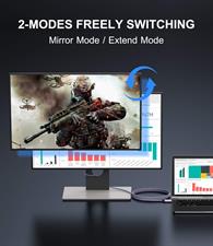HDMI to DVI Cable,LANDEOSEN DVI to HDMI Adapter 6ft High Speed Bi-Directional Nylon Braided HDMI Male to DVI-D 24+1 Male Support 1080P Full HD Compatible with Roku,PS3/4, Blu-ray,Laptop-Gray