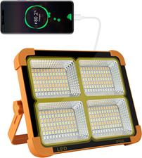 100W Rechargeable Work Light, 10000Lum Portable Solar LED Floodlight with USB Port/Magnetic/ 16500mAh/ 4 Lighting Modes, Emergency Work Lamp Job Site Ligh for Camping, Fishing 