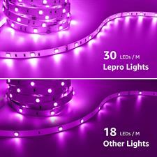 Lepro LED Strip Lights, 32.8ft Music Sync Magic Color Light Strip with Remote, Dreamcolor  Color Changing Lights, 5050 RGB Lights for Bedroom, Home, Gaming Room, Party, TV, Wall Decor