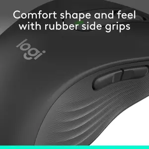 Logitech M650 Left Handed Wireless Mouse Signature  L Full Size Battery, Silent Clicks, Customizable Buttons, Bluetooth, PC/Mac/Chromebook - Graphite, Large (USED)