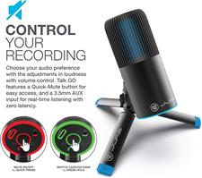 Lab Talk Go USB Microphone | USB-C Output | Cardioid or Omnidirectional | 96k Sample Rate | 20Hz - 20kHz Frequency Response | Volume Control and Quick Mute | Plug and Play